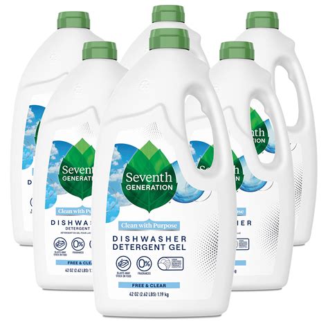 Seventh Generation Dishwasher Detergent Gel for Sparkling Dishes Free & Clear Fragrance Free 42