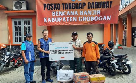 Sig Salurkan Paket Sembako Untuk Para Korban Banjir Bandang Di Grobogan