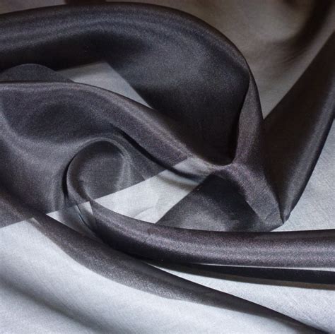 Silk Organza Wide Width Black Sample Gala Fabrics