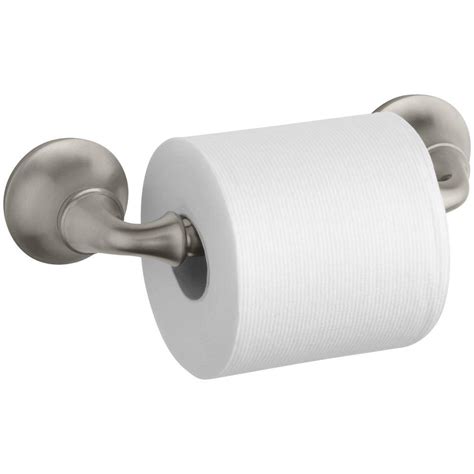 KOHLER Forte Sculpted Wall Mount Double Post Toilet Paper Holder In