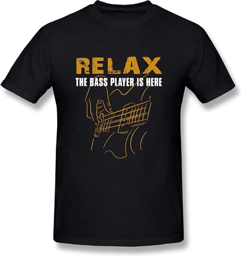 T Shirts For Men Bass Player Relax The Bass Player Is Here Acoustic Electric Guitars Music Man O