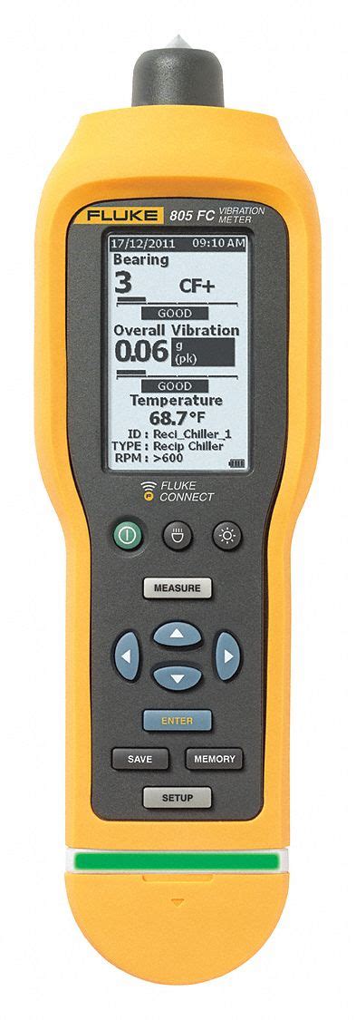 FLUKE, Vibration, 10 to 1,000 Hz (Low)/4,000 to 20,000 Hz (High ...