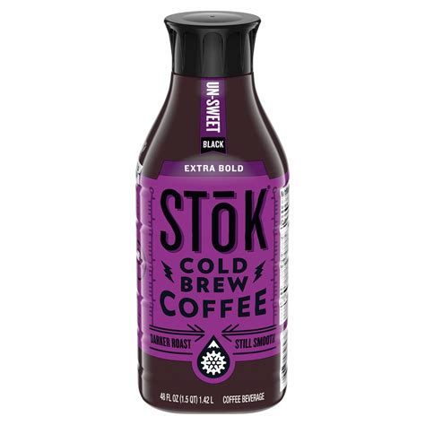 SToK Cold Brew Coffee, Extra Bold, Black Unsweetened, Dark Roast, 48 FL