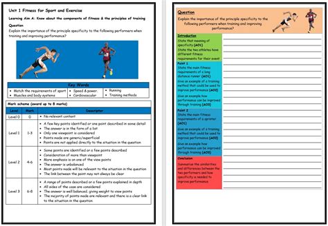 Btec Sport Level Unit Principles Of Training Structure Strip