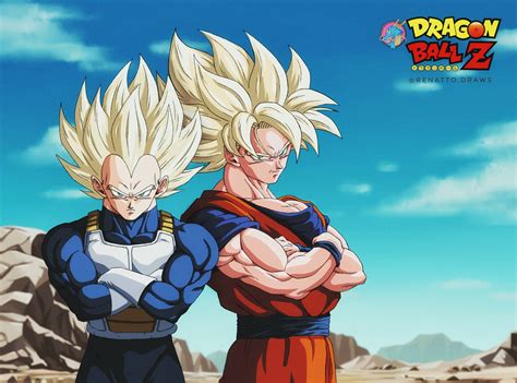 Super Saiyans Goku N Vegeta By Renattocr On DeviantArt Anime Dragon