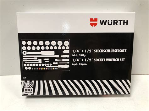 W Rth Zebra Knarren Ratschen Kasten Steckschl Ssel Satz Zoll