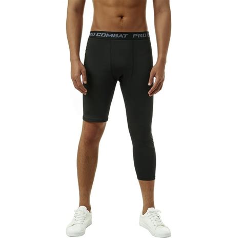 Ciycuit 3 4 Compression Pants Men One Leg Compression Capri Tights For