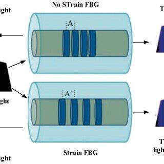 Schematic Diagram Of Working Principle Of Fiber Bragg Grating Sensor