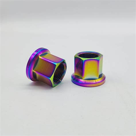 Pc Pcs Vitaltitanium Titanium Nuts M X Wheel Nut Bmx Hubs Flange