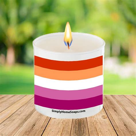 Lesbian Pride Flag Glass Sayings Soy Candles