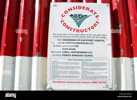 considerate constructors scheme  res stock photography  images alamy