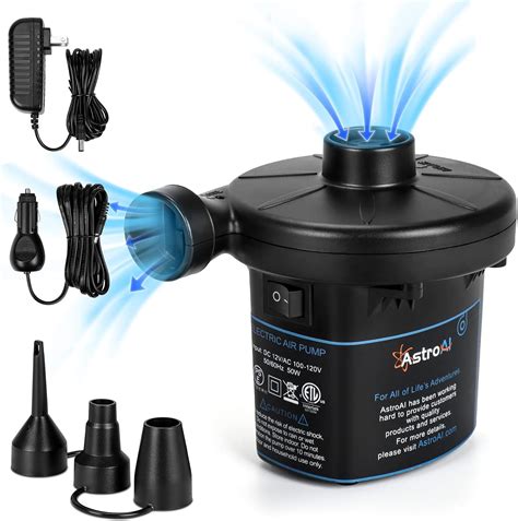 AstroAI 120V AC DC Electric Air Pump For Inflatables Air Mattress