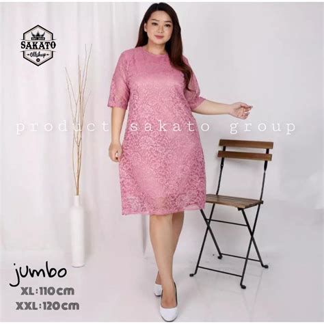 Jual BANTING HARGA RALPICT COD MIDI DRESS BURKAT GLYTER JUMBO XL XXL