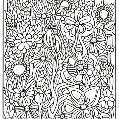 Flower Garden Coloring Page · Creative Fabrica