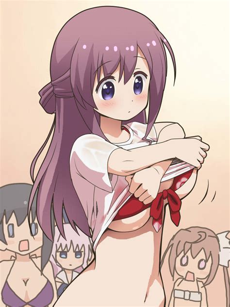 Awa Kyouzuka Shion Slow Start Character Request Girls Areola Slip Bikini Blue Eyes