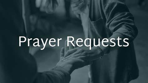 prayer request ideas