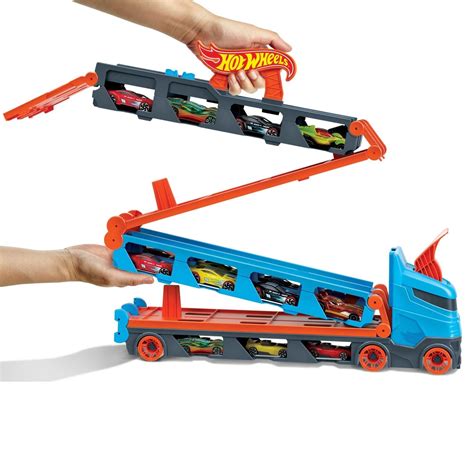 Hot Wheels Cami N De Transporte Convertible En Pista Para Coches De Juguete Hot Wheels El