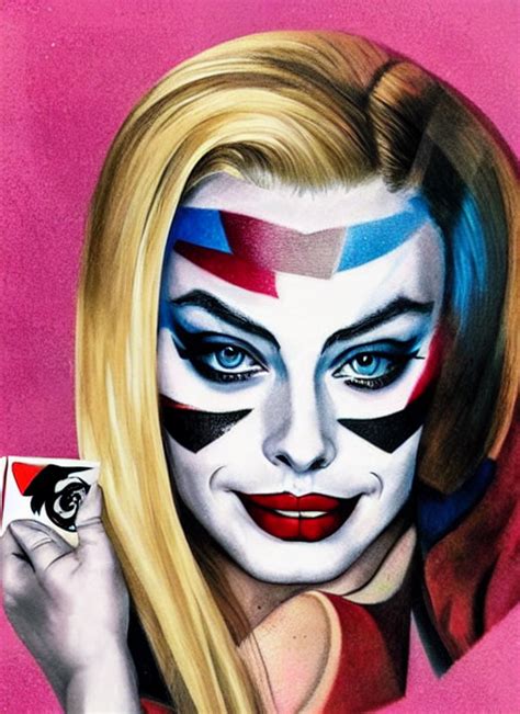 KREA AI Tattoo Of Margot Robbie As Harley Quinn With A Sex