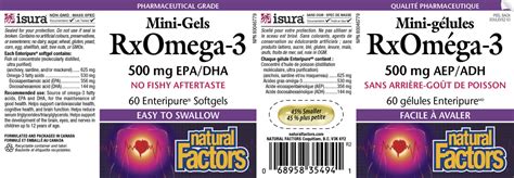 RX OMEGA-3 500 MG 60 MINI ENTERIC COATED SOFTGELS NATURAL FACTORS – Ave ...