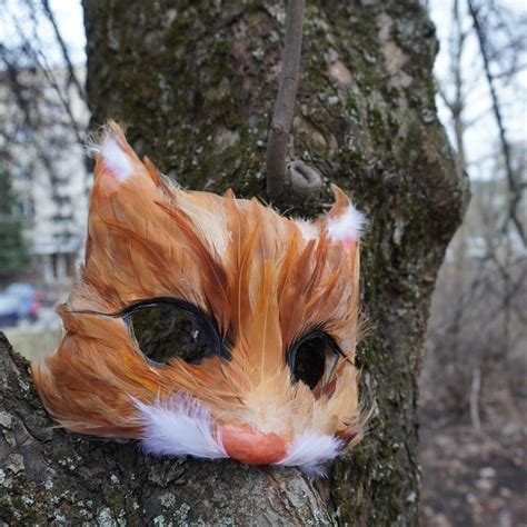 Ginger Cat Mask Carnival Mask Red Cat Mask Masquerade Mask