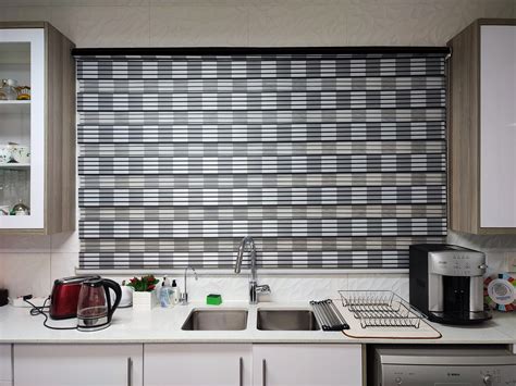 Modern Kitchen Blinds Electric Titan Simply Grey Roller Blind | Blinds