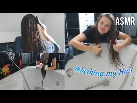 Asmr Relaxing Long Hair Washing Forward Shampooing Conditioning Rinsing