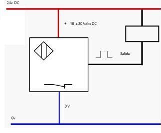 El siguiente esquema corresponde a la conexión eléctrica de un sensor