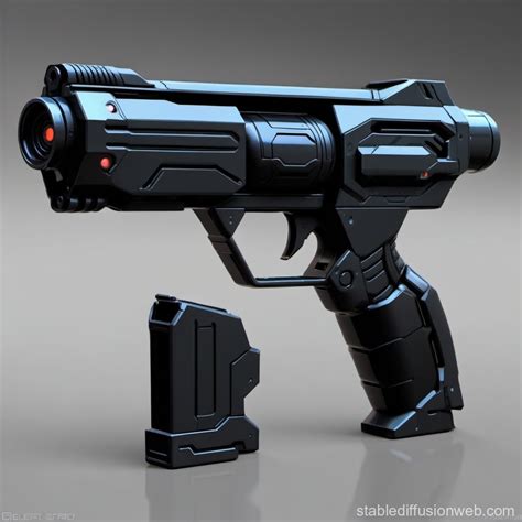 New Sci Fi Tech Black Gun Stable Diffusion Online