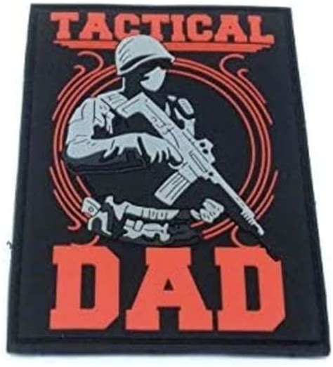 Tactical Dad Soldat Morale Patch PVC Airsoft Paintball Klett Emblem