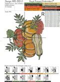 Pumpkins And Rowan Machine Embroidery Design Sizes Royal Present