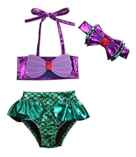 Traje De Ba O Bikini Sirenita Ariel Talla Meses A A Os En Mercado Libre