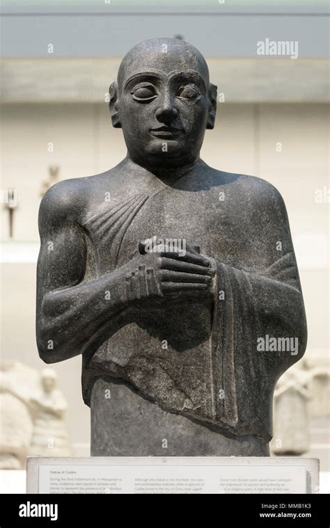Londres Langleterre British Museum Statue De Gudea Roi De Lagash