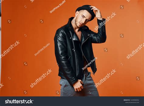 Sexy Man Leather Jacket On Naked Stock Photo 1429096952 Shutterstock