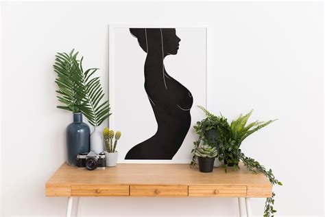 Printable Naked Poster Minimalistic Art Room Decor Girl Etsy