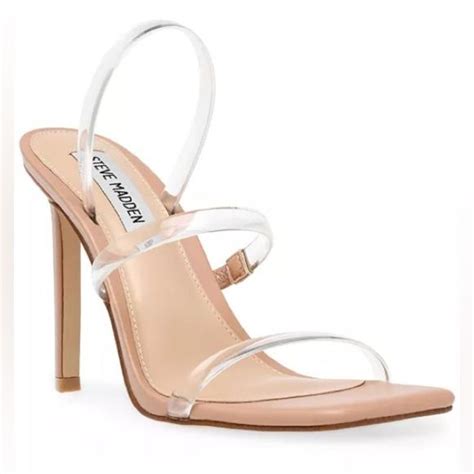 Steve Madden Shoes Nwob Steve Madden Nude Gracey Strappy Clear Stiletto Sandals M Poshmark