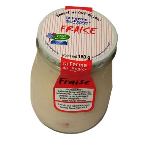 Yaourt Entier Au Lait Du Jour Fraise La Ferme Du Man Ge G La