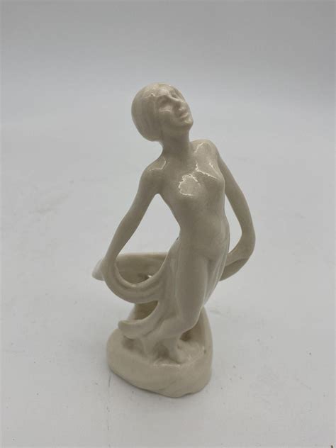 Austrian Ceramic Nude Art Deco Flapper Statue For Sale At StDibs