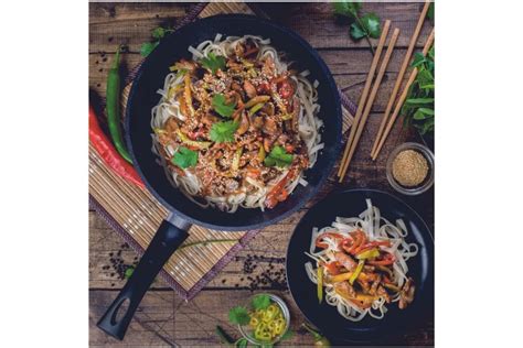 Сковорода-вок Мечта 28 см гранит black со съемной ручкой 078802 ...