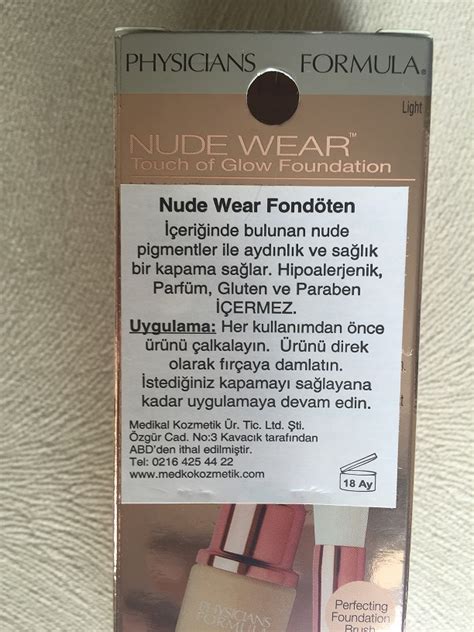 Kozmetik Serüvenim PHYSICIANS FORMULA Touch of Glow Foundation Nude Wear