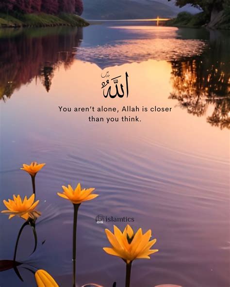You aren’t alone, Allah is closer than you think. - All About Islam And