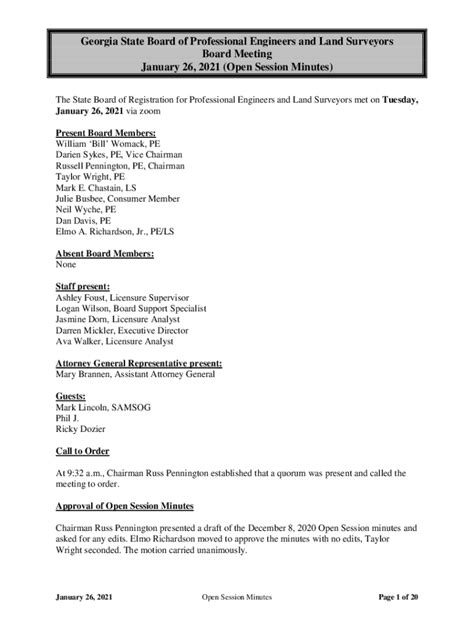 Fillable Online sos ga Georgia State Board of Professional Engineers ...