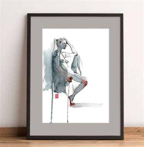 Nude Life Drawing Charcoal Drawing Victoria Sevastyanova