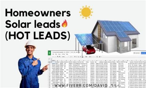 Generate Fresh Exclusive Targeted Solar Leads Solar Lists By David