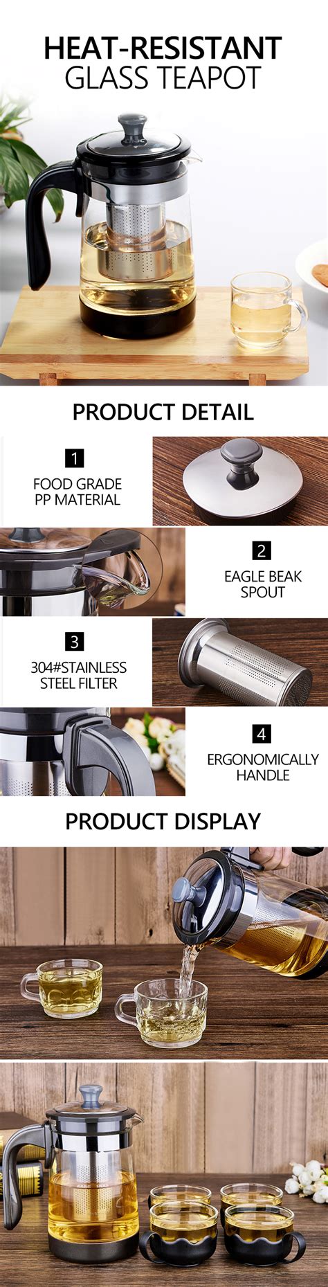 라일락 S11-1/s11 유리 주전자, Bossgoo.com의 고품질 라일락 S11-1/s11 유리 주전자