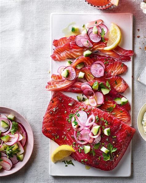 Beetroot Cured Salmon Fillet Delicious Magazine