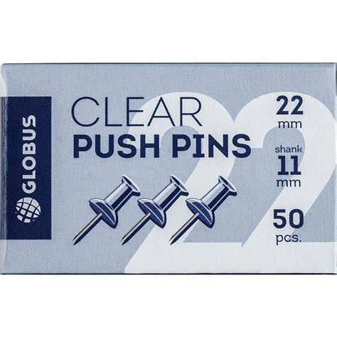 Кнопки силовые (11 мм, 50 штук в упаковке) прозрачные Глобус КС-50П арт ...