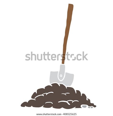 Shovel Dirt Cartoon Stock Illustration 408525625