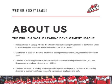 About the WHL - Western Hockey League