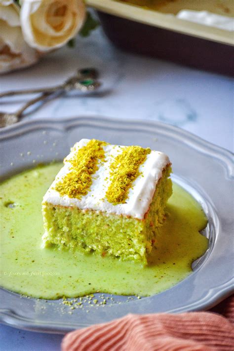 Pistachio Milk Cake Pistachio Tres Leches Savoryandsweetfood