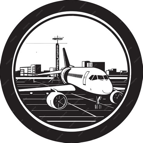 Jetport Journey Vector Logo Scene Aviators Ambiance Airport Iconic
